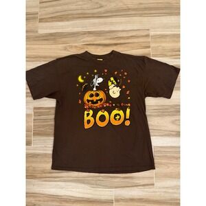 Peanuts Snoopy Halloween Boo T-Shirt Yazbek Mens XL Charlie Brown Woodstock